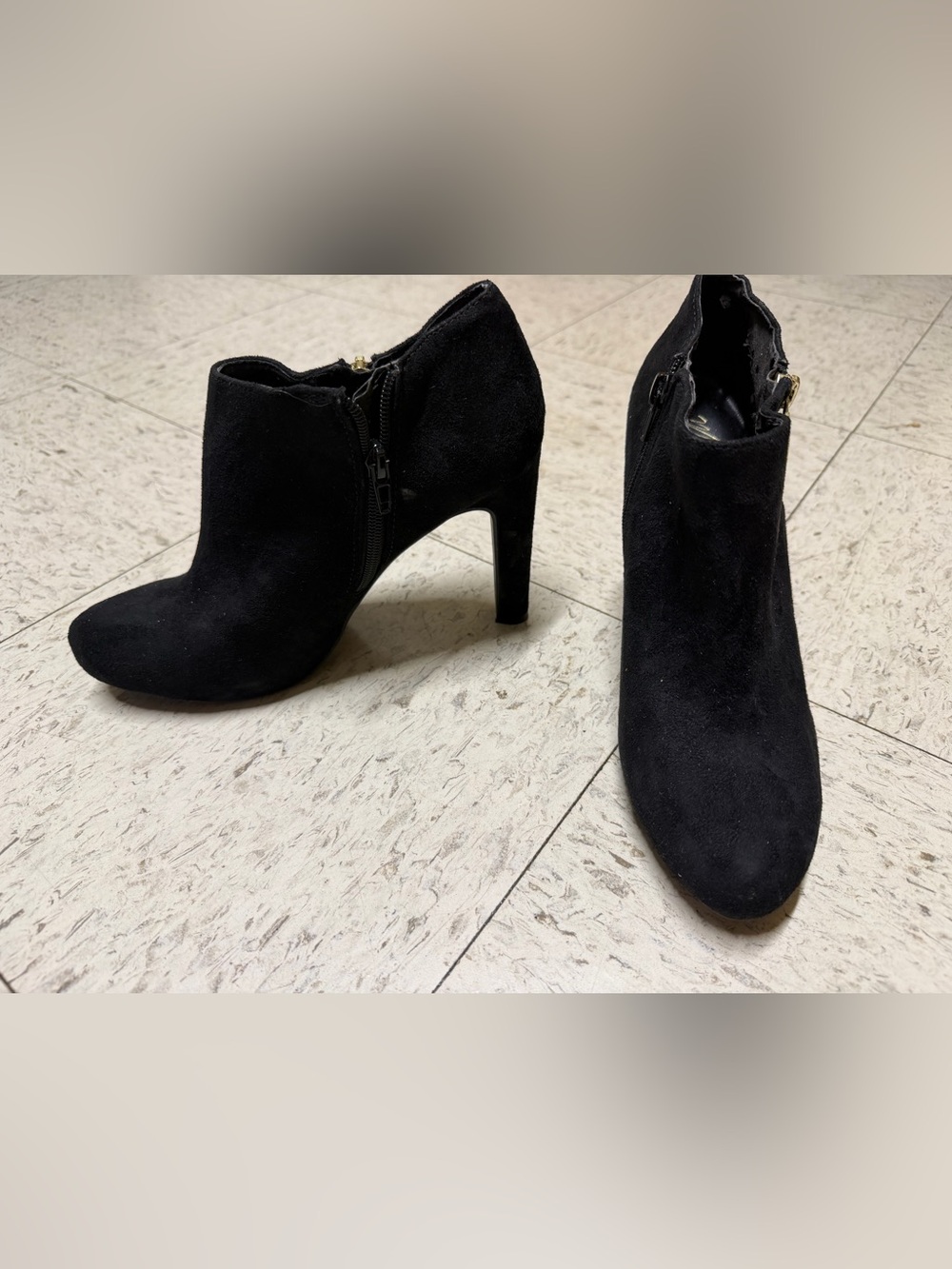 Marc Fisher Black Suede High Heel Ankle Booties